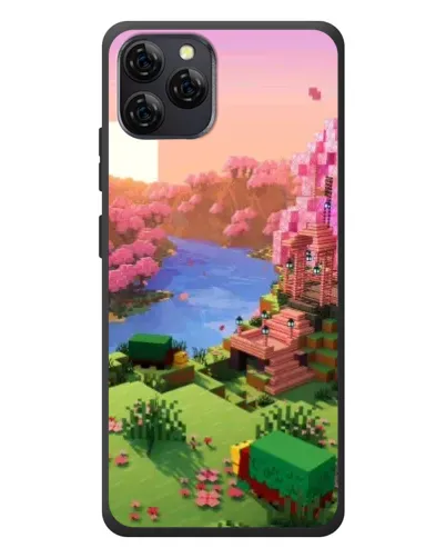 Чехол для Blackview A95 с картинкой «Розовое дерево Minecraft»