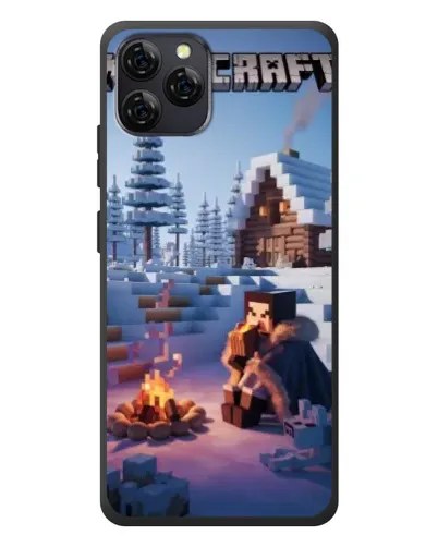 Чехол для Blackview A95 с картинкой «Зимний Minecraft»