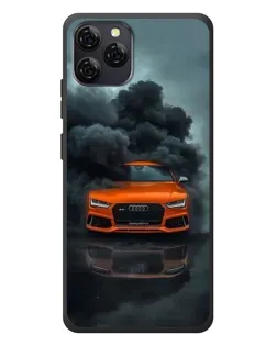Чехол для Blackview A95 с картинкой «Audi в облаках дыма»