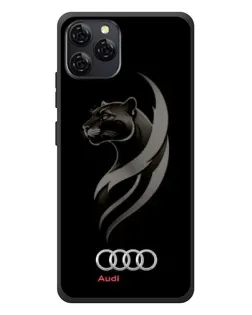 Чехол для Blackview A95 с картинкой «Графика — пантера и Audi»