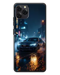 Чехол для Blackview A95 с картинкой «Ночной город и Audi»