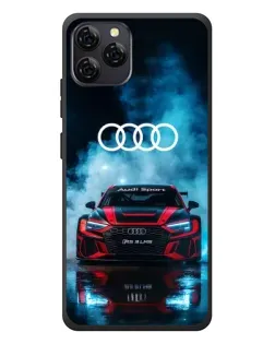 Чехол для Blackview A95 с картинкой «Audi Sport — неон»
