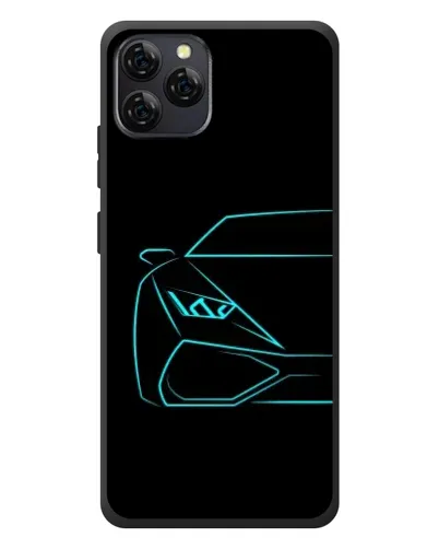 Чохол для Blackview A95 з картинкою «Блакитний силует Lamborghini»