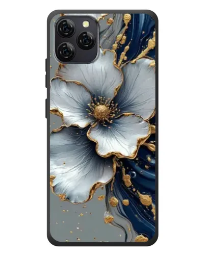 Чохол для Blackview A95 з картинкою «Біла квітка та золотий флюїд» Чохол для Blackview A95 з картинкою «Біла квітка та золотий флюїд»