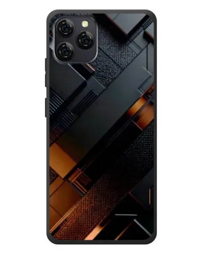 Чохол для Blackview A95 з картинкою «Чорні геометричні блоки»