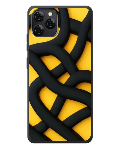 Чохол для Blackview A95 з картинкою «Чорне жовте переплетення»