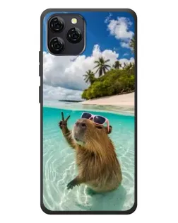 Чехол для Blackview A95 с картинкой «Капибара на море» Чехол для Blackview A95 с картинкой «Капибара на море»