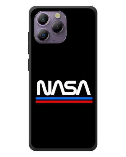 Чехол для Blackview A96 с картинкой «NASA — классика Red Blue» Чехол для Blackview A96 с картинкой «NASA — классика Red Blue»