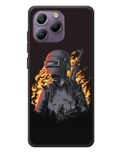 Чохол для Blackview A96 з картинкою «PUBG — вогняний силует»