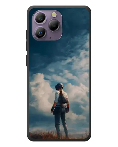 Чохол для Blackview A96 з картинкою «Герой PUBG на скелі»