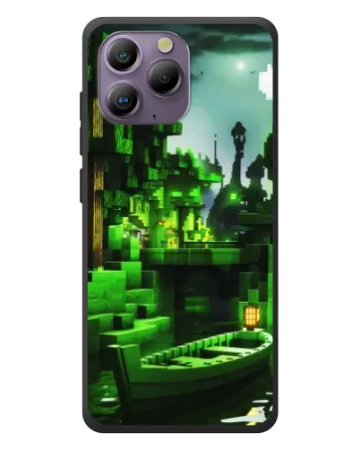 Чехол для Blackview A96 с картинкой «Minecraft лесной пейзаж»