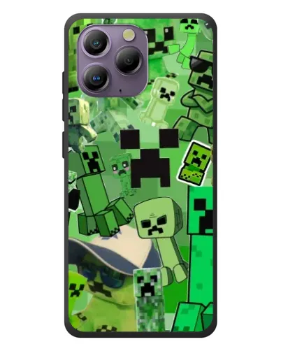 Чехол для Blackview A96 с картинкой «Криперы Minecraft»