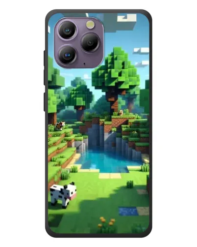 Чехол для Blackview A96 с картинкой «Minecraft летний день»