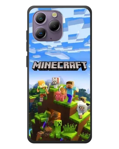 Чехол для Blackview A96 с картинкой «Minecraft классический мир»