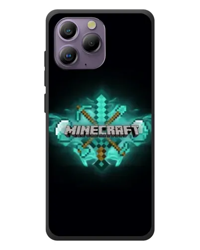 Чехол для Blackview A96 с картинкой «Minecraft Diamond лого»