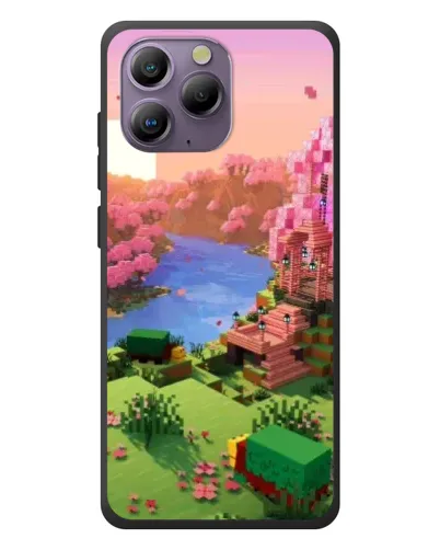Чехол для Blackview A96 с картинкой «Розовое дерево Minecraft»
