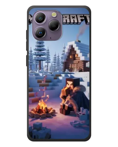 Чехол для Blackview A96 с картинкой «Зимний Minecraft»