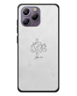 Чехол для Blackview A96 с картинкой «Иоанна 3:16 Крест»