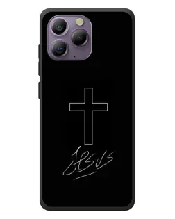 Чехол для Blackview A96 с картинкой «Графический крест Jesus»