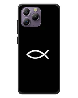 Чехол для Blackview A96 с картинкой «Символ рыбы Jesus»