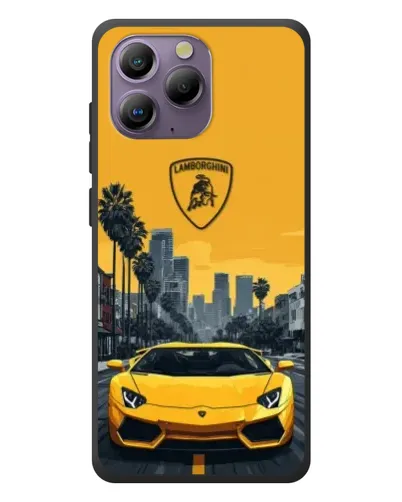 Чохол для Blackview A96 з картинкою «Жовтий Lamborghini місто»