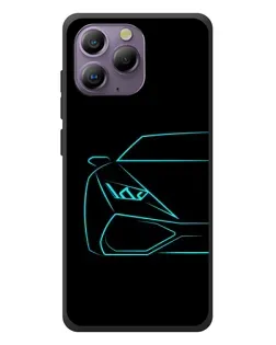 Чохол для Blackview A96 з картинкою «Блакитний силует Lamborghini»