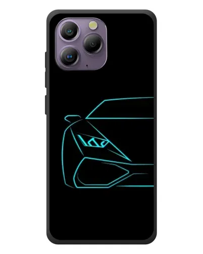 Чохол для Blackview A96 з картинкою «Блакитний силует Lamborghini»