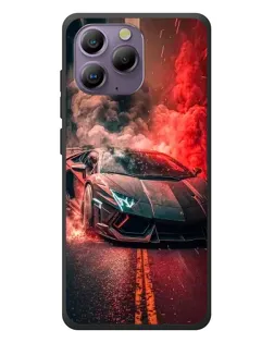Чохол для Blackview A96 з картинкою «Lamborghini червоний дим»