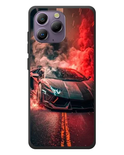 Чохол для Blackview A96 з картинкою «Lamborghini червоний дим»