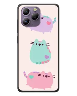 Чохол для Blackview A96 з картинкою «Pusheen тріо»