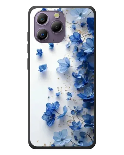 Чехол для Blackview A96 с картинкой «Голубой цветочный каскад»