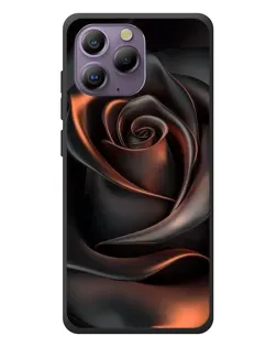 Чехол для Blackview A96 с картинкой «Шелковая черная роза»