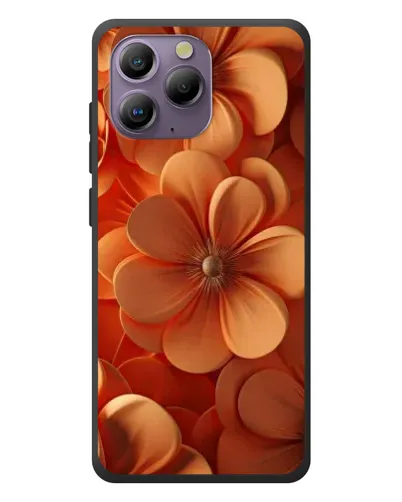 Чехол для Blackview A96 с картинкой «Оранжевый макро цветок»