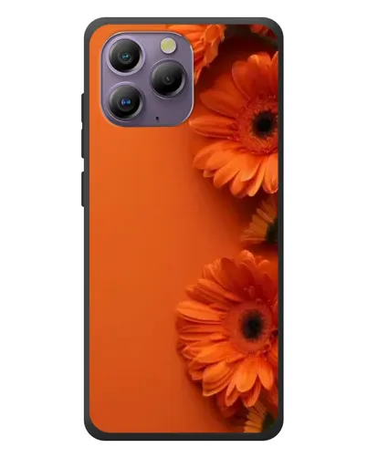 Чехол для Blackview A96 с картинкой «Оранжевые герберы»