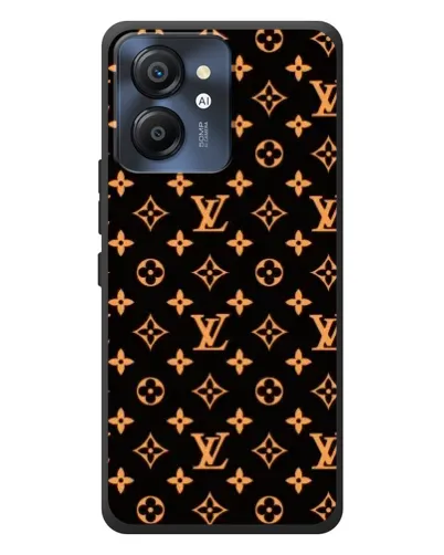 Чехол для Blackview Color 8 с картинкой «Золотая монограмма LV»