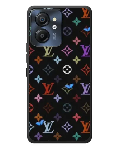 Чехол для Blackview Color 8 с картинкой «Цветная монограмма LV»