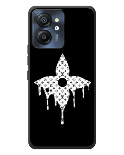 Чехол для Blackview Color 8 с картинкой «Цветочная монограмма»