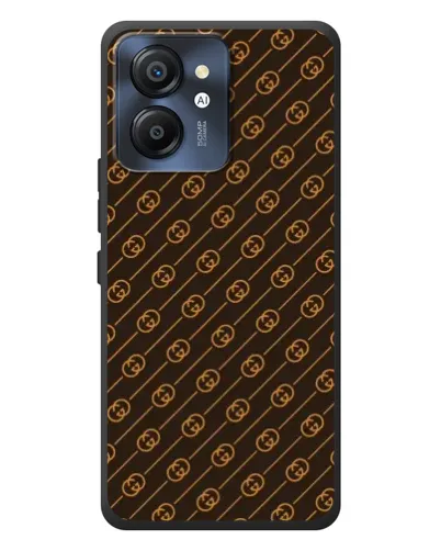 Чехол для Blackview Color 8 с картинкой «Gucci — золотые диагонали»