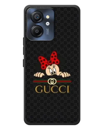 Чехол для Blackview Color 8 с картинкой «Минни Маус Gucci — черный»