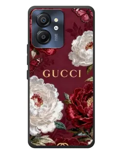 Чехол для Blackview Color 8 с картинкой «Gucci — бордовые розы»