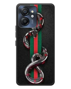Чехол для Blackview Color 8 с картинкой «Gucci — змея на полосе»