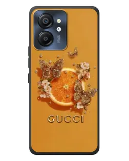 Чехол для Blackview Color 8 с картинкой «Gucci — золотые бабочки»