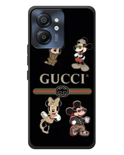 Чехол для Blackview Color 8 с картинкой «Gucci — герои Disney и монограмма»
