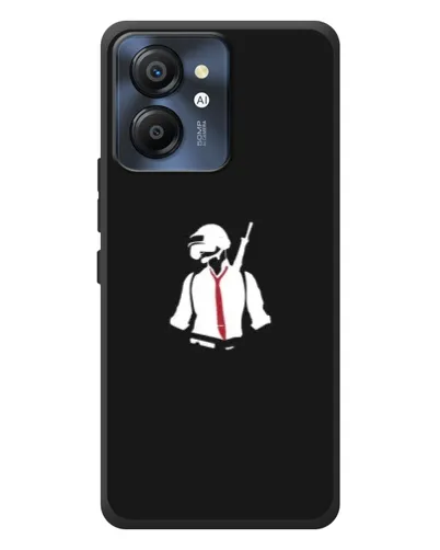 Чехол для Blackview Color 8 с картинкой «PUBG — силуэт воина»