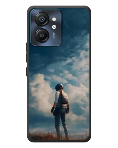 Чехол для Blackview Color 8 с картинкой «Герой PUBG на скале»