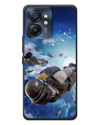 Чехол для Blackview Color 8 с картинкой «Десант PUBG — прыжок»