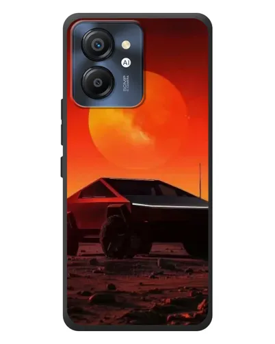 Чехол для Blackview Color 8 с картинкой «Cybertruck на Марсе»