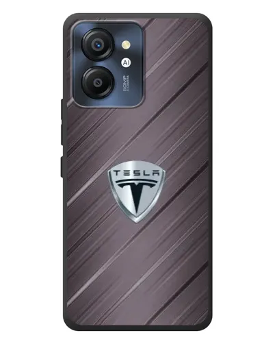 Чехол для Blackview Color 8 с картинкой «Металлическая текстура Tesla»
