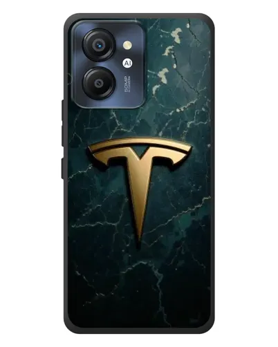 Чехол для Blackview Color 8 с картинкой «Мраморная Tesla Gold»