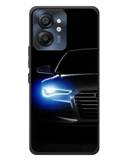 Чехол для Blackview Color 8 с картинкой «Неоновый взгляд Audi»